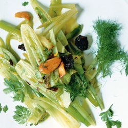 Sauted Fennel With Almonds Raisins N Saffron