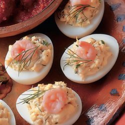 Dilly Shrimp Deviled Eggs