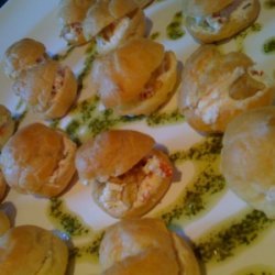 Goat Cheese And Sun Dried Tomato Profiteroles With...