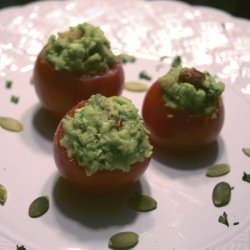 Smoky Guacamole Stuffed Tomatoes