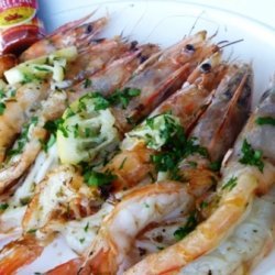Portuguese Char-grilled Shrimp With Lemon Butter