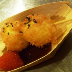 Fried Mozzarella With Smoked Raspberry Bbq Sauce