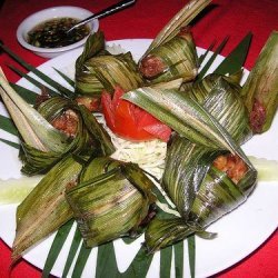 Chicken Wrapped In Pandanus Leaf Kai Ho Bai Toei