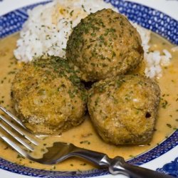 Chickpea Balls With Coconut-curry Sauce