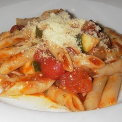 Penne Pasta With San Marzano Tomatoes And Zucchini