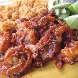 Camarones A La Diabla Shrimp In A Hot Red Sauce