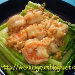 Asparagus With Garlic Prawns