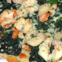 Shrimp And Spinach Pizza