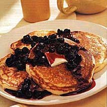 Buttermilk Pancakes with Blueberry Compote