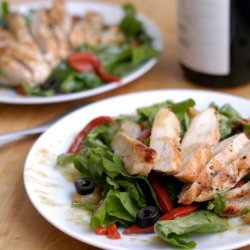 Grilled Chicken Salad with Garlic Confit