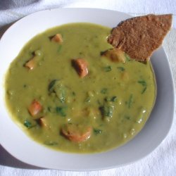 Rustic Spinach and Cornmeal Soup