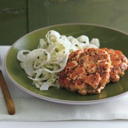 Summer Salmon Cakes with Zucchini Fennel Slaw