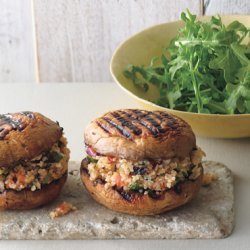 Grilled Portabella and Bulgur Salad  Sandwiches 