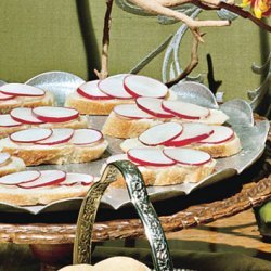 Open-Face Butter and Radish Sandwiches