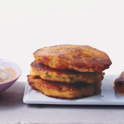 Ecuadoran Potato Cakes with Peanut Sauce