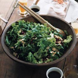 Green Leaf Lettuce, Pomegranate, and Almond Salad