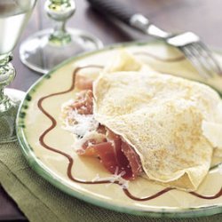 Golden Pancakes with Pecorino and Prosciutto