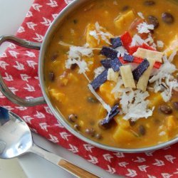 Caribbean Pumpkin and Black Bean Soup