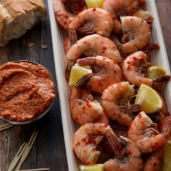 Shrimp with Romesco Sauce