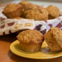 Fresh Peach And Oat Muffins