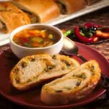 Homemade  French Bread  Stuffed With Green Chile A...
