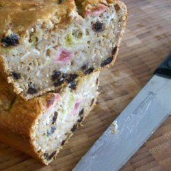 Rhubarb Raisin Rum Ble Cake