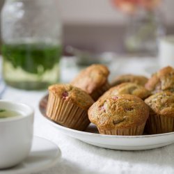 Cream Cheese Rhubarb Muffins