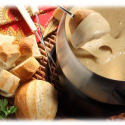 Cheese Fondue With Crusty Rolls