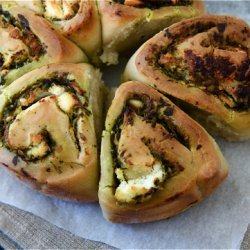 Courgette Goats Cheese And Garden Herb Pesto Bread