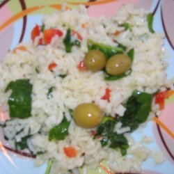 Healthy Rice  Spinach Salad