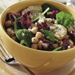 Artichoke Chickpea Spinach Salad