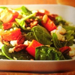 Roast Pumpkin Spinach Feta Salad