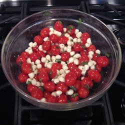 Grape Tomatoes And Perlini Caprese Salad