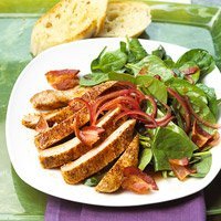 Spinach Salad With Ancho Chili Pepper Chops