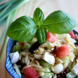 Pasta Salad With Watermelon And Goats Cheese