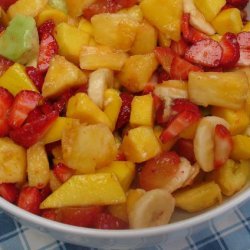 Summer Fruit Salad With Port And Mint Dressing