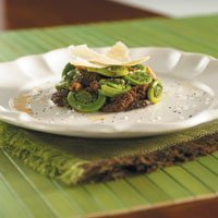 Pico Pico Fern  Salad With Morel Mushrooms And Wal...