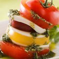 Lighter Insalata Caprese With Pesto Vinaigrette