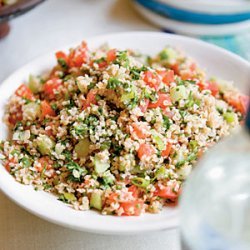 Bulgar Red Pepper Cucumber And Cheese Salad