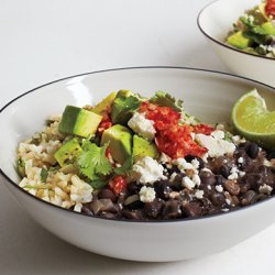 Brown Rice and Beans with Ginger Chile Salsa