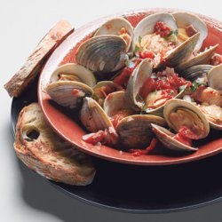 Clams with Smoky Bacon and Tomatoes