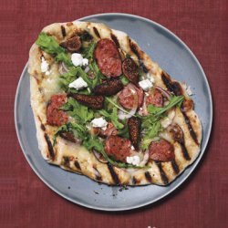 Grilled Sausage and Fig Pizza with Goat Cheese