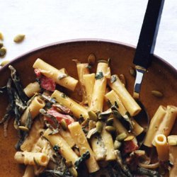 Ziti with Poblanos and Chipotle Sauce