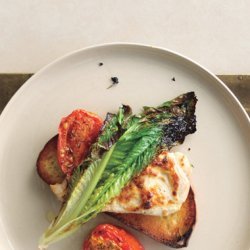 Broiled Chicken, Romaine, and Tomato Bruschetta