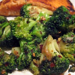 Roasted Broccoli with Garlic and Red Pepper