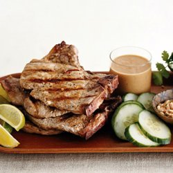 Grilled Pork Chops with Saté Sauce