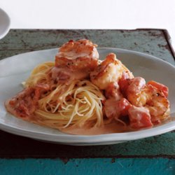 Capellini with Shrimp and Creamy Tomato Sauce