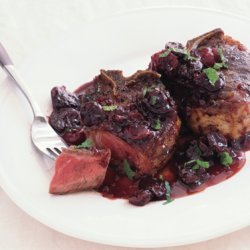 Lamb Chops with Dried Cherries and Port