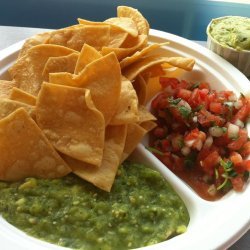 Tomatillo-Avocado Salsa with Tortilla Chips