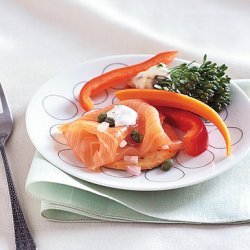 Smoked Salmon Platter with Dill Sour Cream